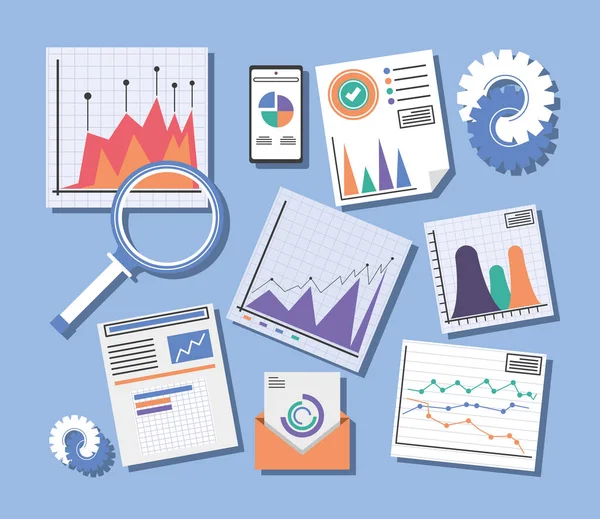 Geschäft mit der Datenanalyse — Stockvektor