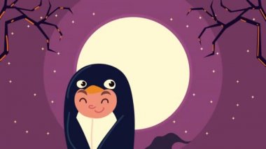 Küçük penguenle Cadılar Bayramı animasyonunuz kutlu olsun.