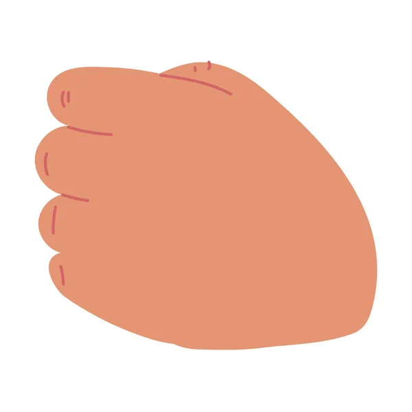 Hand fist gesture icon — Stock Vector