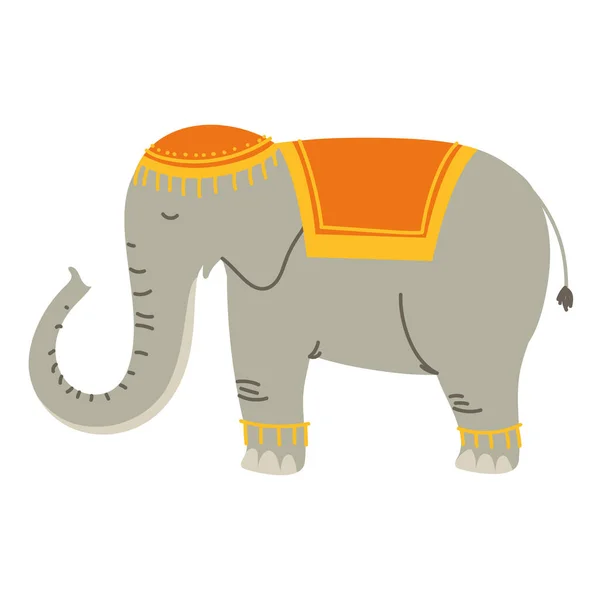 Слон с орнаментом — стоковый вектор