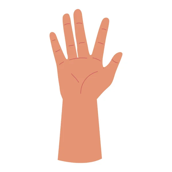 Ανοιχτό σηκωμένο χέρι — Διανυσματικό Αρχείο