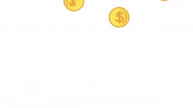 Madeni para desenli kişisel finansman animasyonu