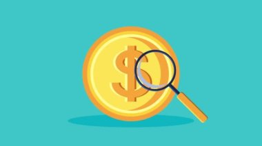 Madeni parayla kişisel finansman animasyonu