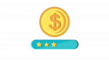 Para ve parola ile kişisel finansman animasyonu