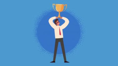 Ödül animasyonu olan zarif bir iş adamı karakteri.