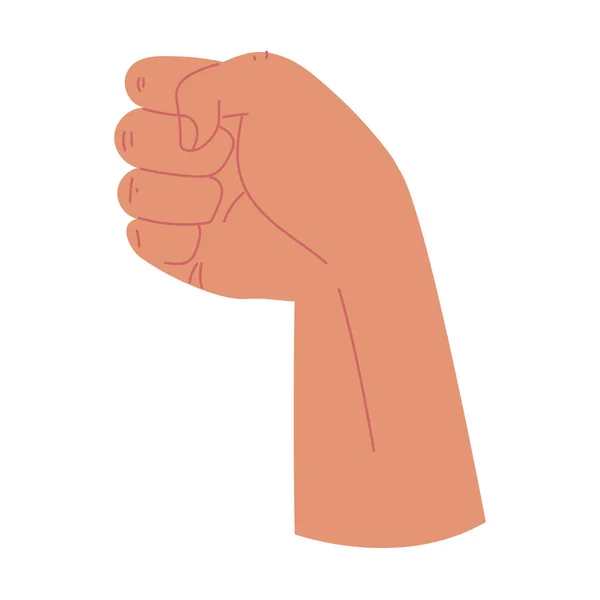 Hand fist gesture — Stock Vector