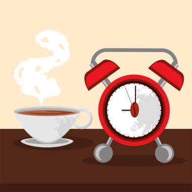 Kahve saati alarmı olan afiş