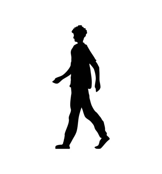 Silhouette man walking — Stock Vector