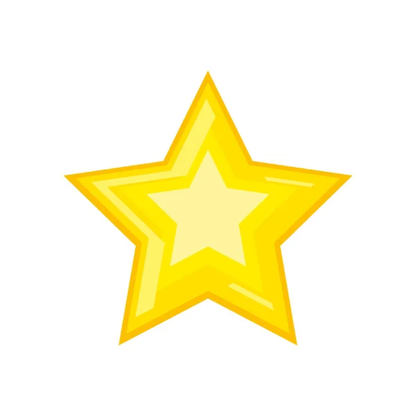 Golden star flat icon — Stock Vector