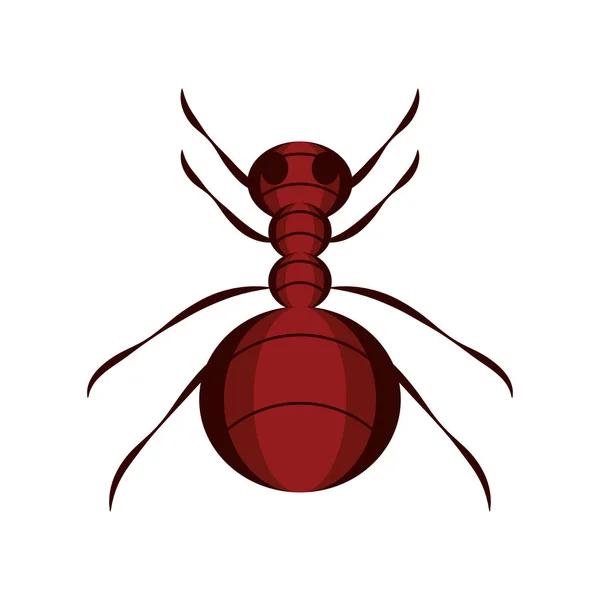 Fourmi animal icône plate — Image vectorielle