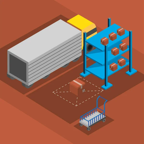 Boîtes de stockage de l'industrie — Image vectorielle