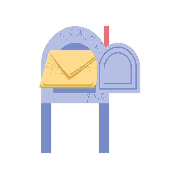 Briefkasten mit Umschlägen — Stockvektor