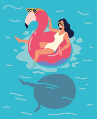 Flamingo lastik halkalı kadın