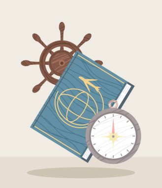 seyahat simgeleri içeren pasaport