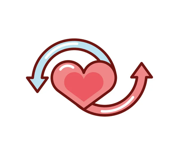 Amor e cuidado do coração — Vetor de Stock