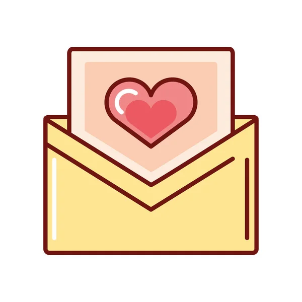 Email message d'amour — Image vectorielle