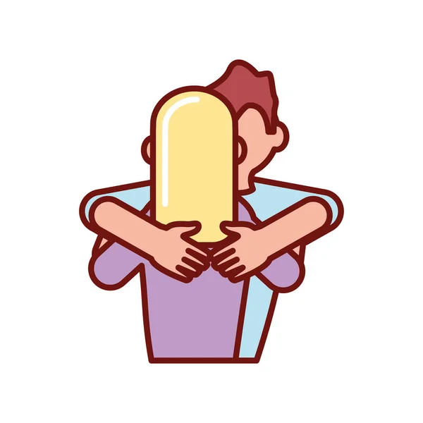 Couple gesture hugging — Stock Vector