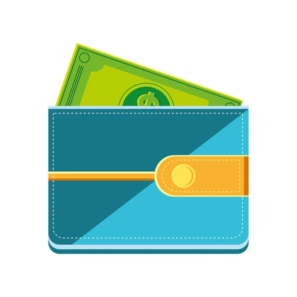 Wallet money saving — Stock Vector