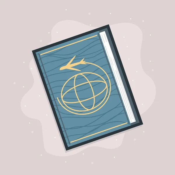 문서 여권 아이콘 — 스톡 벡터