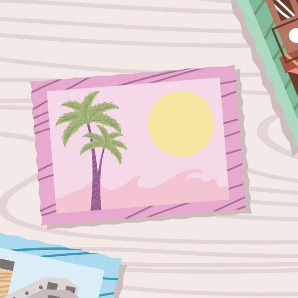 Fotografía de playa — Vector de stock