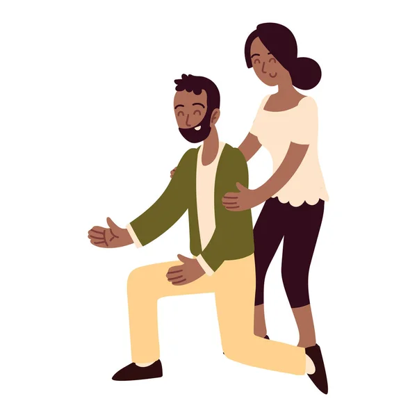 Couple afro-américain — Image vectorielle