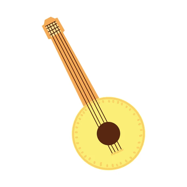 Sitar indian musical instrument — Stock Vector