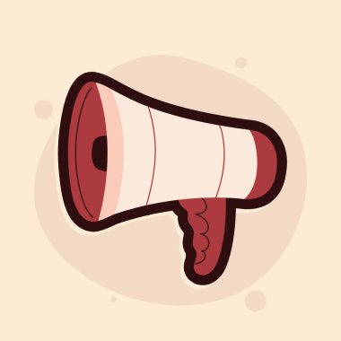 Megafon düz simgesi