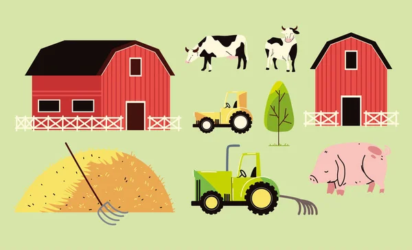 Ensemble de l'agriculture — Image vectorielle