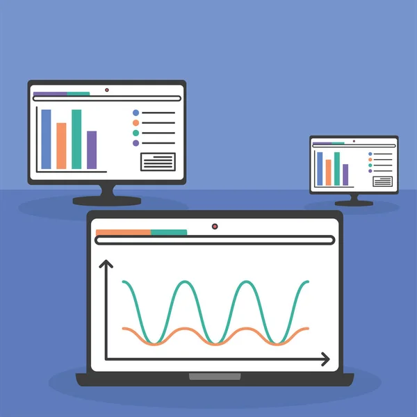 Rapporto grafico strategico — Vettoriale Stock