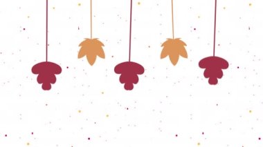 Sonbahar yaprakları asılı animasyon