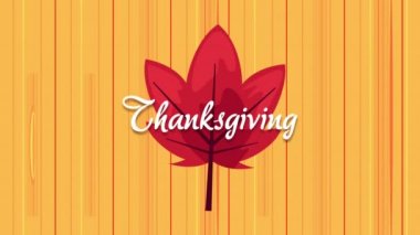 Akçaağaç yaprağıyla mutlu şükran günü mektupları