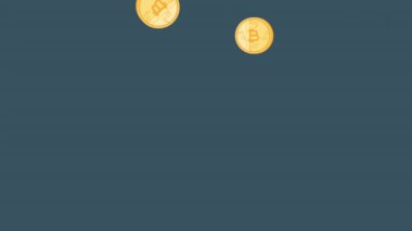 bitcoin desenli elektronik ticaret animasyonu