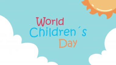 Dünya çocuklar için güneş ve bulutlarla dolu.