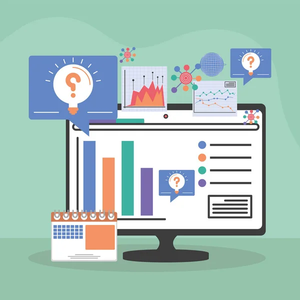 Estrategia de informe analítico — Vector de stock