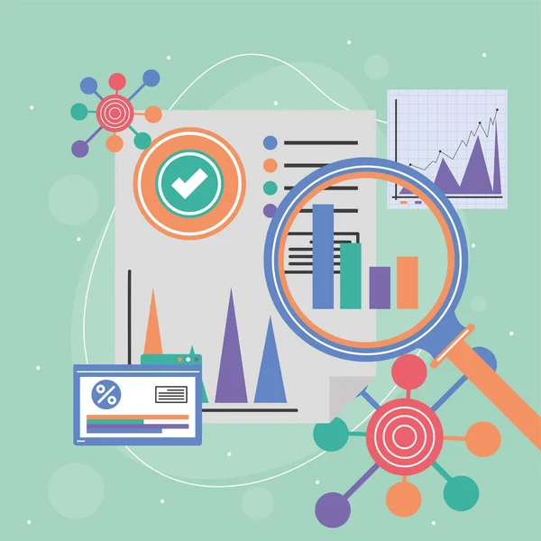 Infografisches Berichtsdiagramm — Stockvektor