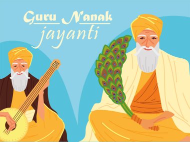 Guru nanak jayanti bayram kartı