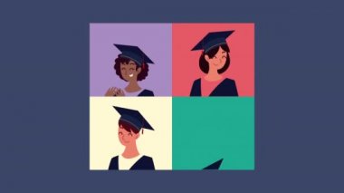 Mezunlarla mezuniyet animasyonu