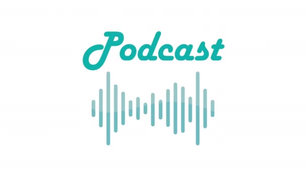 Podcast písmo se zvukem spektra — Stock video