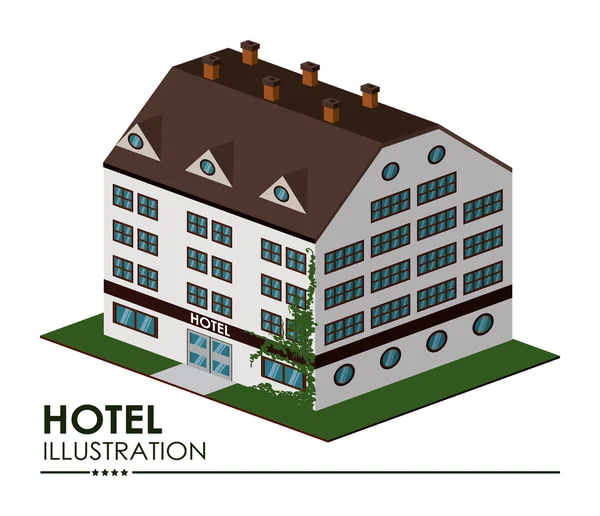 Design d'hôtel — Image vectorielle