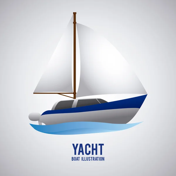 Diseño del barco — Vector de stock