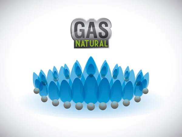 Natuurlijke ontwerp van het gas — Stockvector