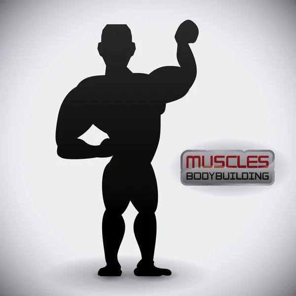 Bodybuilding ontwerp — Stockvector