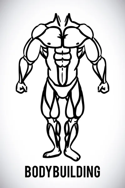 Conception de bodybuilding — Image vectorielle