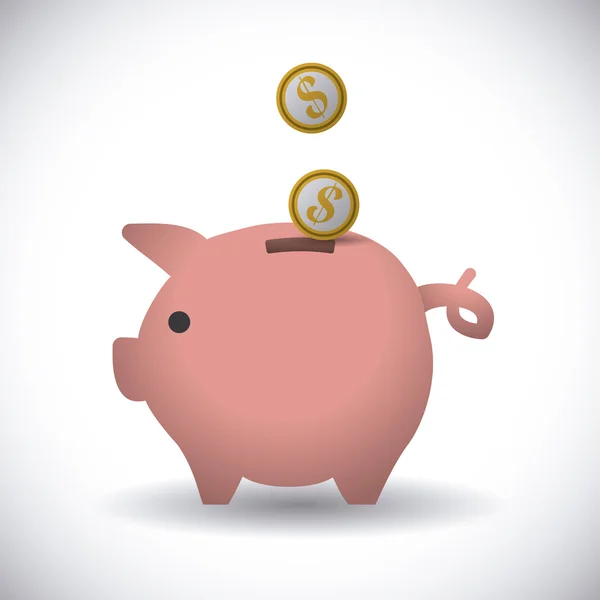 Économiser de l'argent design — Image vectorielle