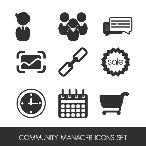 Conception icônes gestionnaire — Image vectorielle