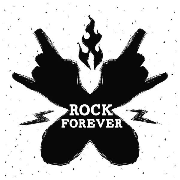 Konstrukce Hard Rock — Stockový vektor