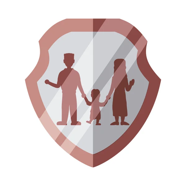 Conception d'assurance familiale — Image vectorielle