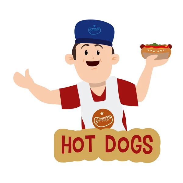 Conception de hot dog — Image vectorielle