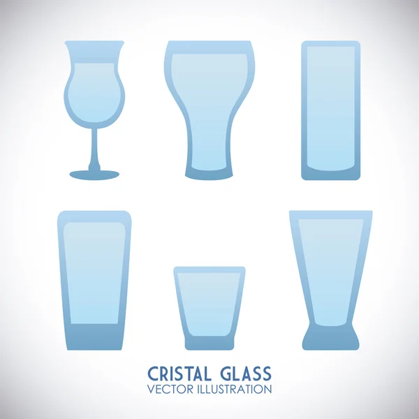Кристаллический дизайн стекла — стоковый вектор