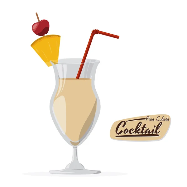 Conception de cocktail — Image vectorielle